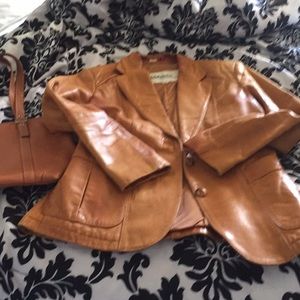 Wilson leather blazer jacket